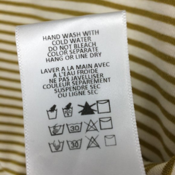 Eri + Ali Anthro Mustard White Striped Blouse - Picture 13 of 14